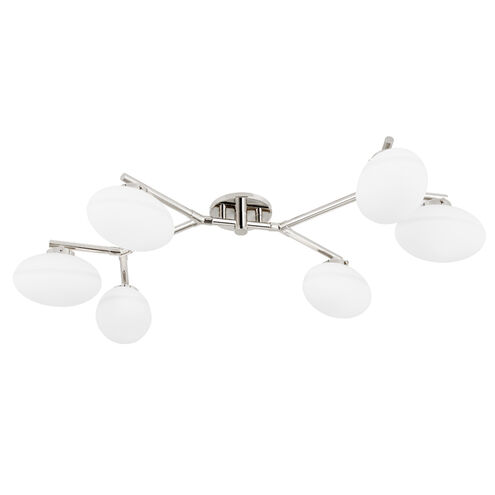 Wagner LED 33.75 inch Polished Nickel Semi Flush Ceiling Light