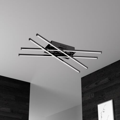 Summit Flush Mount Ceiling Light in Matte Black
