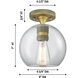 Downtown Urban Crown Point 1 Light 8 inch Satin Nickel Flush Mount Ceiling Light