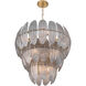 Marclaire 11 Light 26.5 inch Legacy Brass Pendant Ceiling Light in Grey Textured Handmade Glass