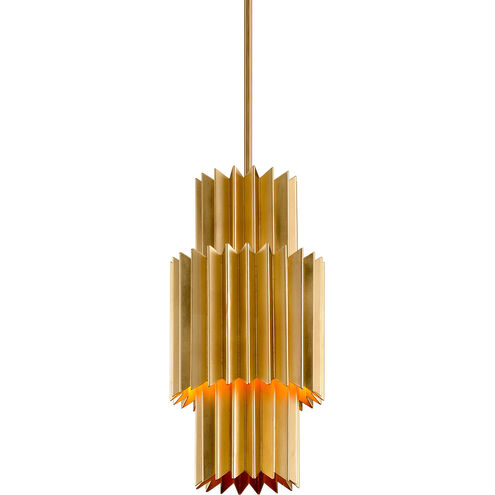 Moxy 1 Light 9.5 inch Gold Leaf Pendant Ceiling Light