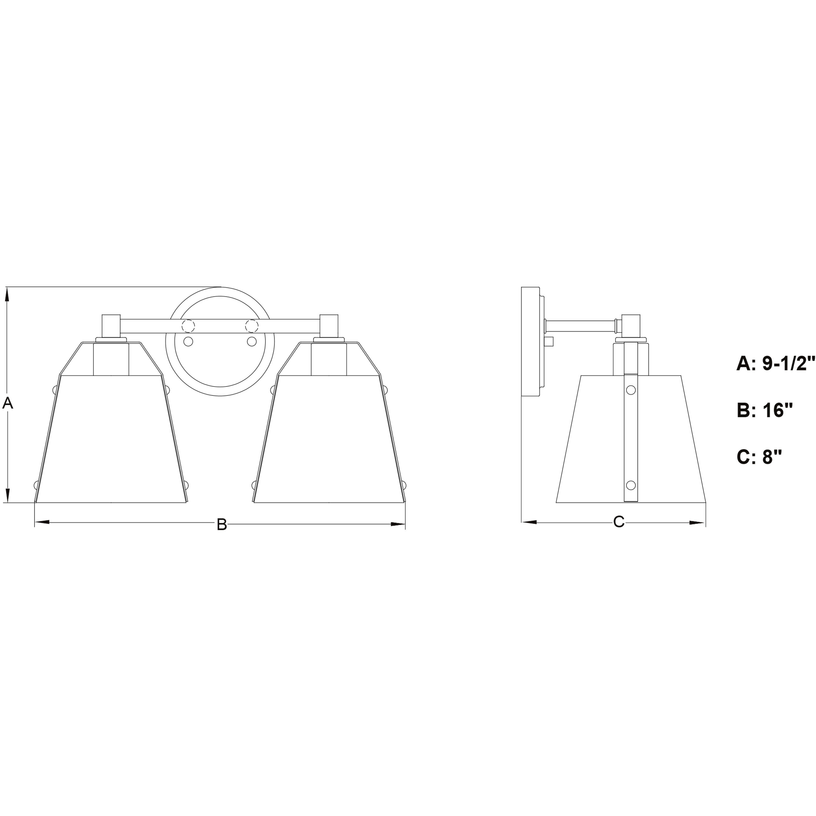 Barrington LED 16 inch Matte Black and Chrome Bathroom Light Wall Light in 2