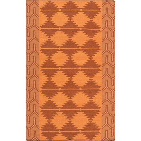 Jewel Tone II 36 X 24 inch Bright Orange, Burnt Orange, Beige Rug