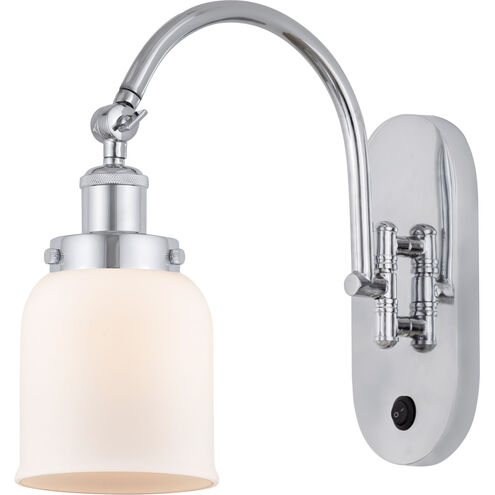 Franklin Restoration Bell LED 5 inch Polished Chrome Sconce Wall Light in Matte White Glass