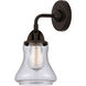 Nouveau 2 Bellmont 1 Light 6 inch Oil Rubbed Bronze Sconce Wall Light in Seedy Glass