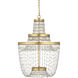 Mademoiselle LED 22 inch Contemporary Gold Leaf and Contemporary Gold Chandelier Ceiling Light, Medium