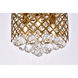 Tully 3 Light 10 inch Brass Flush Mount Ceiling Light