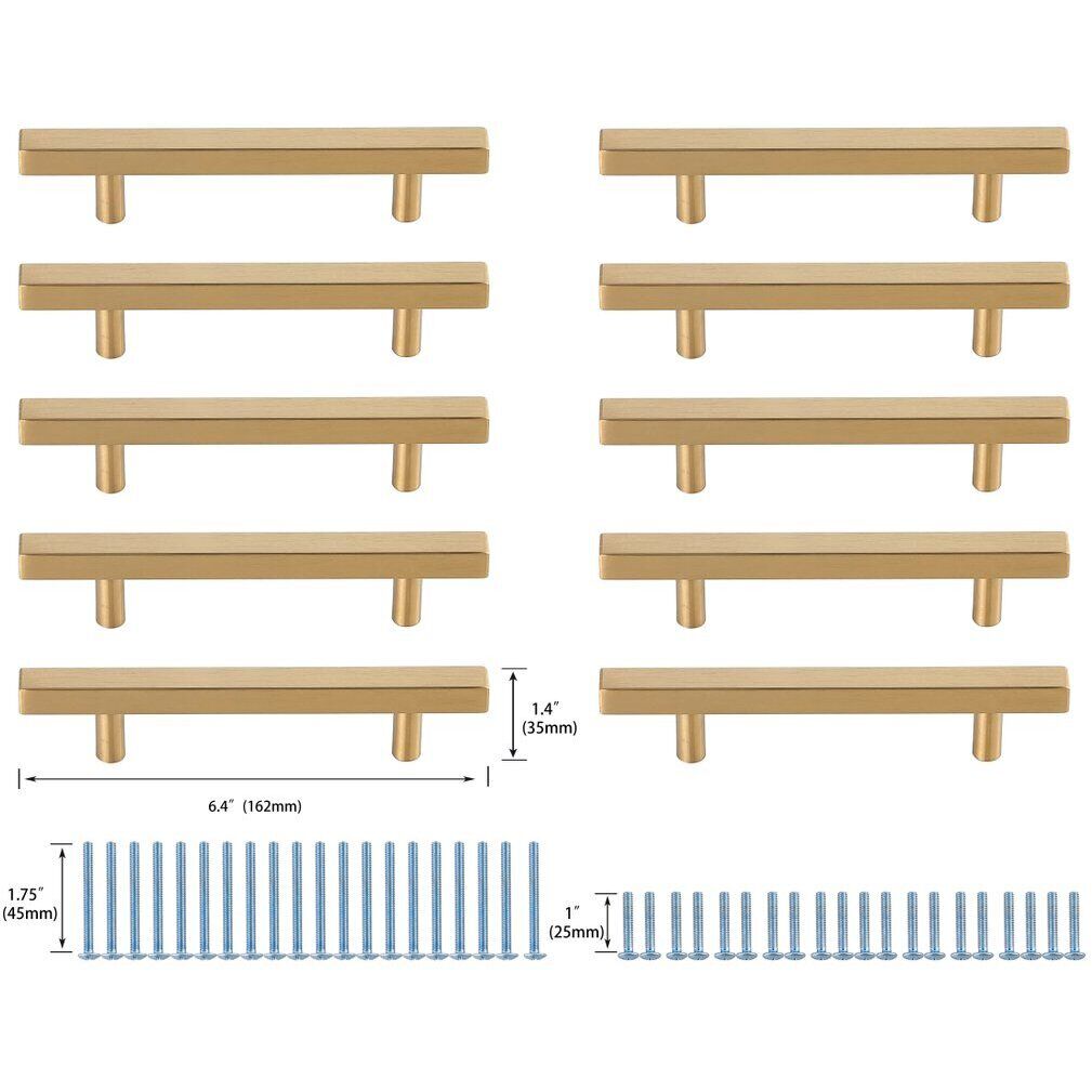 Dior Brass Hardware Drawer Pull, Set of 10