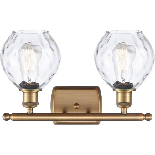 Ballston Small Waverly 2 Light 16 inch Brushed Brass Bath Vanity Light Wall Light, Ballston