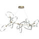 Celesse 6 Light 59.7 inch Soft Gold and Vintage Platinum Pendant Ceiling Light in Soft Gold/Vintage Platinum