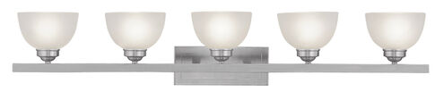 Somerset 5 Light 48 inch Brushed Nickel Bath Vanity Wall Light