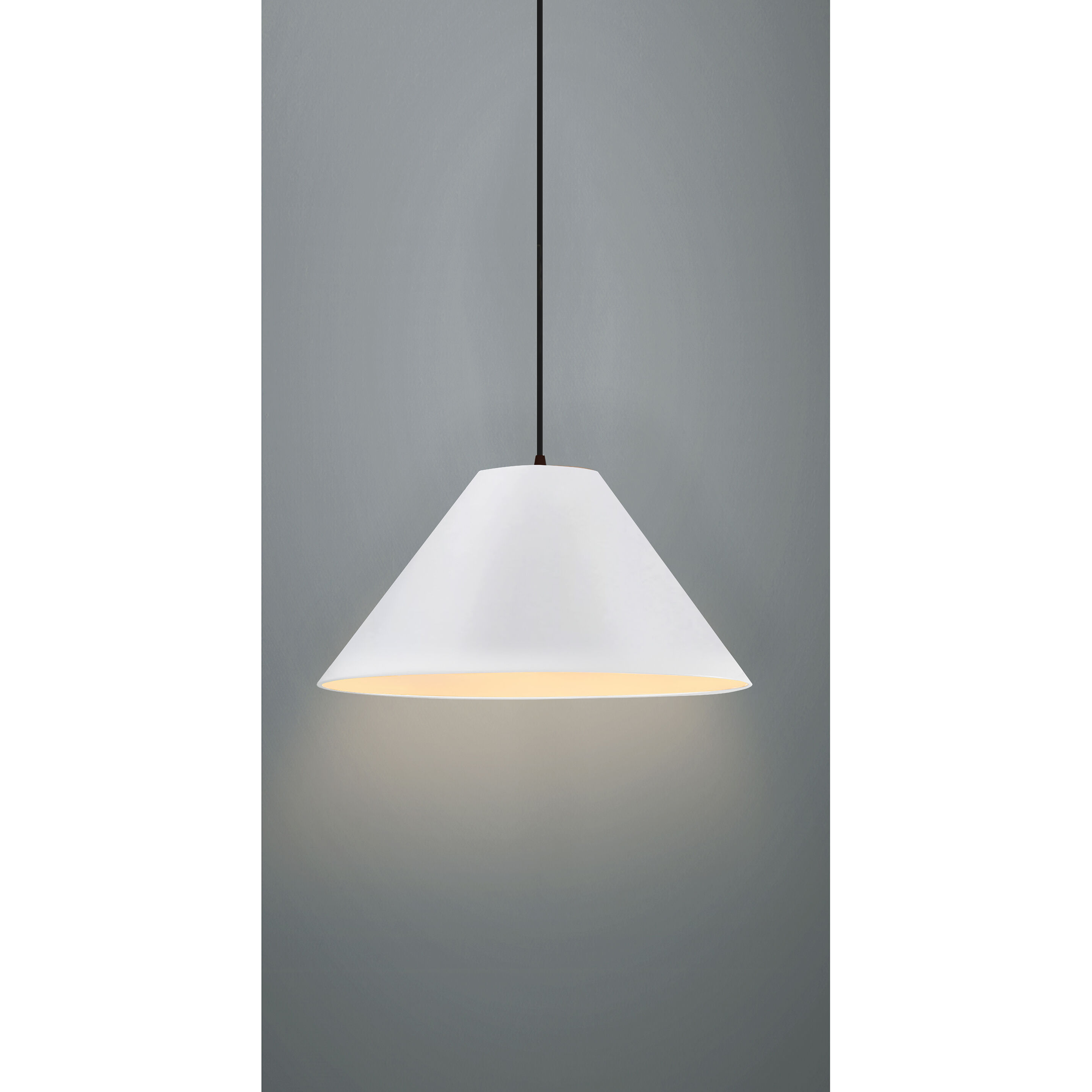 Radiance Collection - Avola Pendant Ceiling Light in Dark Bronze, Black Cord, Replaceable Bulb, Bisque, 15W x 7.25H, Form+Finish+Function