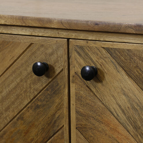Plankwood 59 X 16 inch Distressed and Light Brown and Black Sideboard