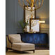 Caldwell 34.5 inch 25 watt Antique Brass and Clear Table Lamp Portable Light