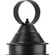 Cottage Onion 1 Light 14.63 inch Black Outdoor Post in Clear, Medium