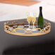 Kyron Bright Gold with Black Glass Tray
