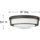 Hathaway Indoor Flush Mount Ceiling Light in Olde Bronze, Etched White