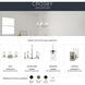 Crosby 5 Light 10 inch Brushed Nickel Chandelier Linear Ceiling Light, Single