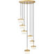 Renaud LED 21 inch Modern Gold Chandelier Ceiling Light