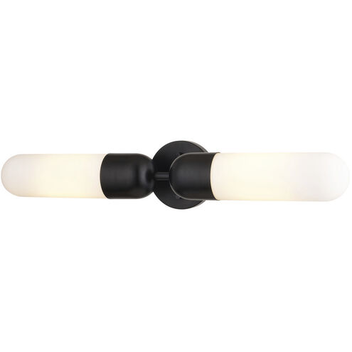 Thalia LED 24.75 inch Matte Black Bathroom Light Wall Light