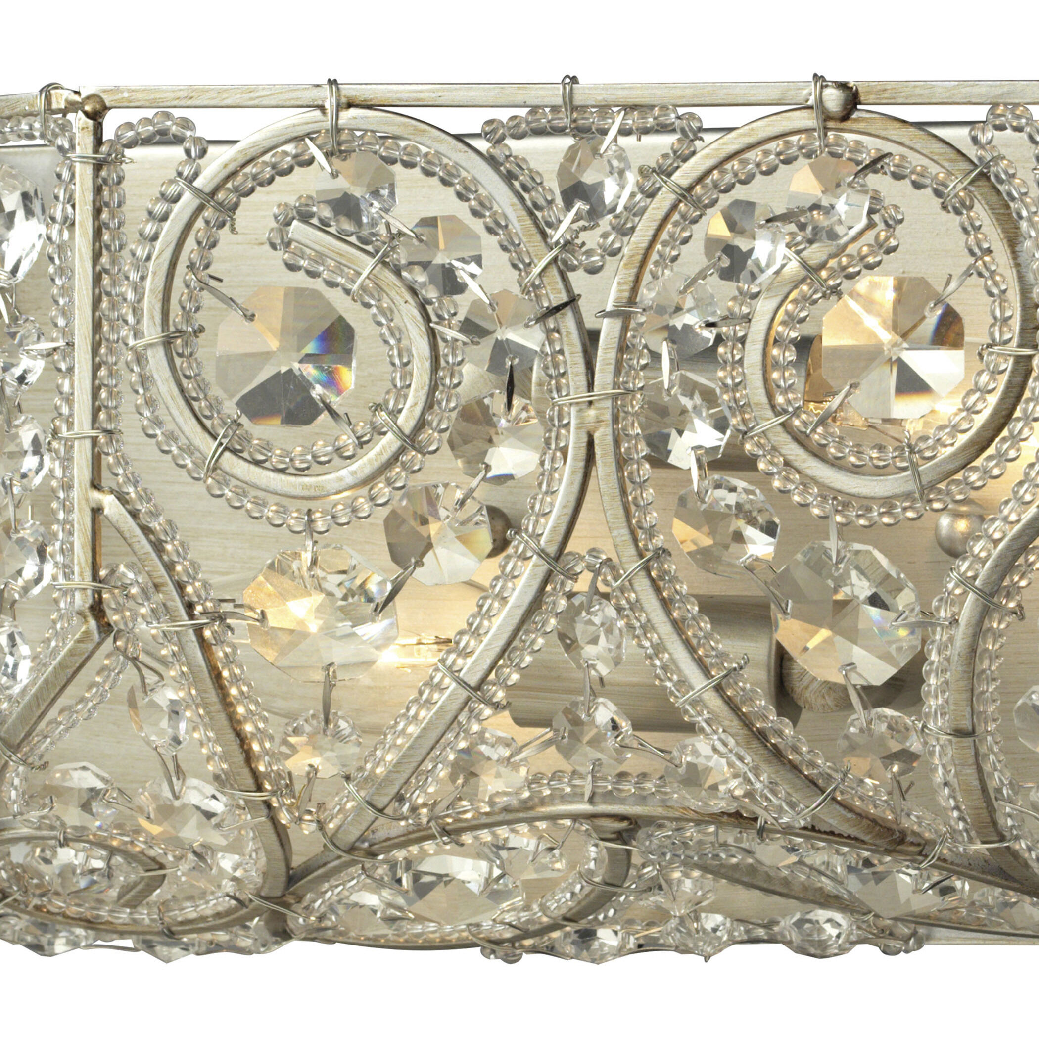 Andalusia 2 Light 12 inch Aged Silver Vanity Light Wall Light