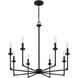 Prescott 8 Light 32 inch Matte Black Chandelier Ceiling Light