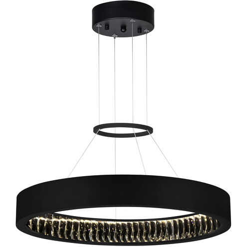 Rosalina LED 26 inch Matte Black Down Chandelier Ceiling Light