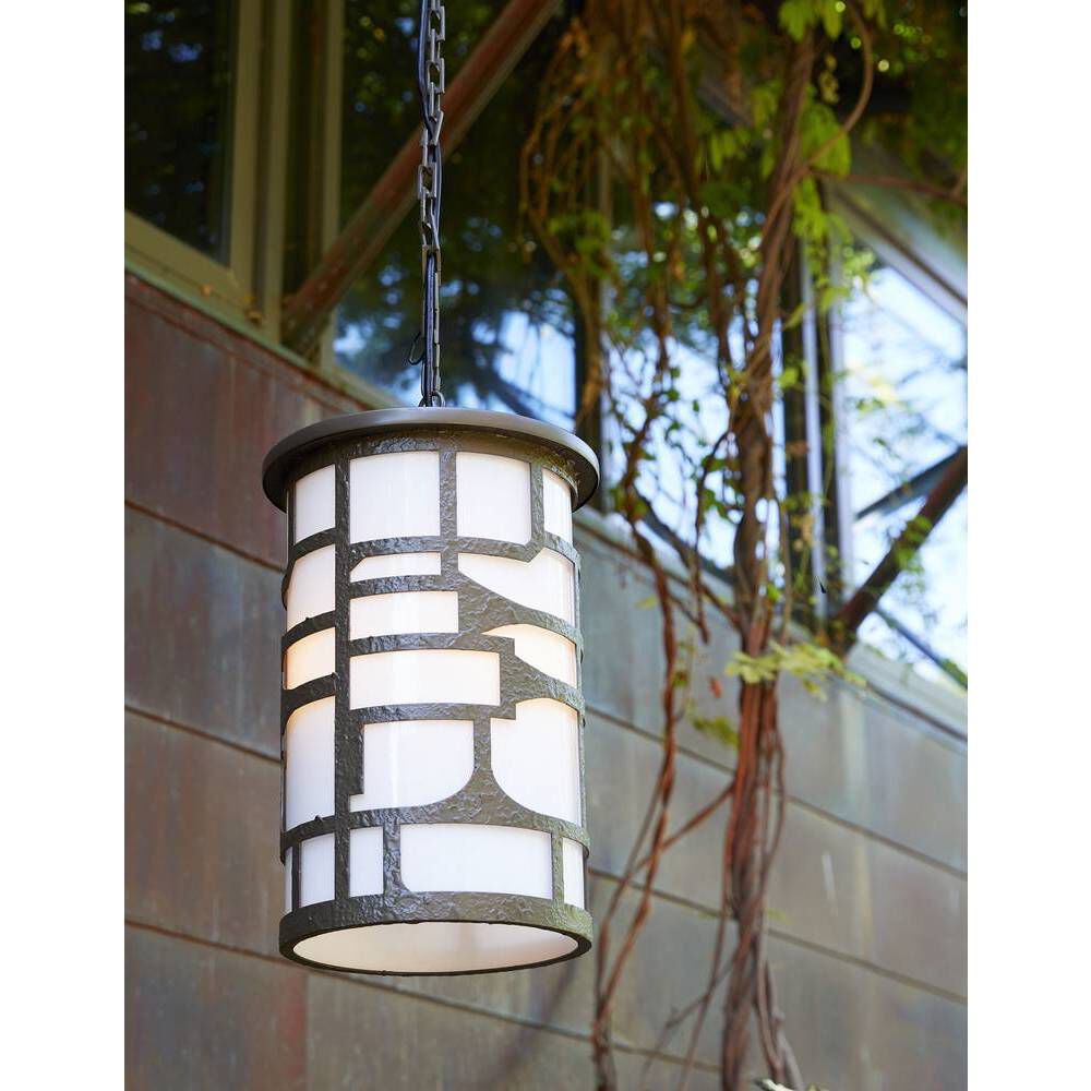 Shani 3 Light 13.5 inch Aged Brass Outdoor Pendant