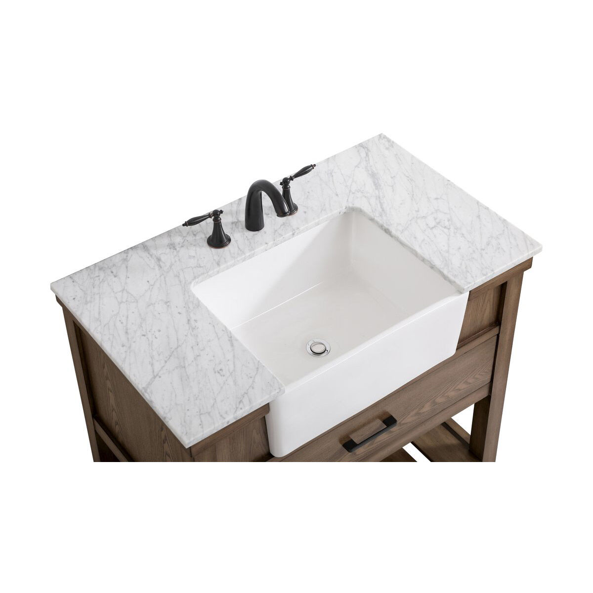 Clement 36 X 22 X 34.13 inch Driftwood Bathroom Vanity Cabinet