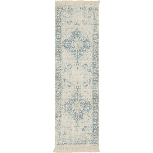 Zainab 96 X 30 inch Aqua Rug in 2.5 x 8, Runner