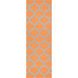 Frontier 96 X 30 inch Bright Orange, Medium Gray Rug