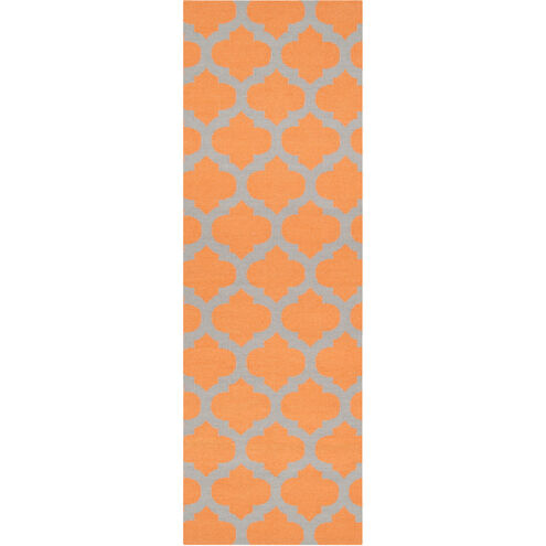 Frontier 96 X 30 inch Bright Orange, Medium Gray Rug