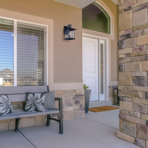 Grant 1 Light 12 inch Black Outdoor Wall Lantern