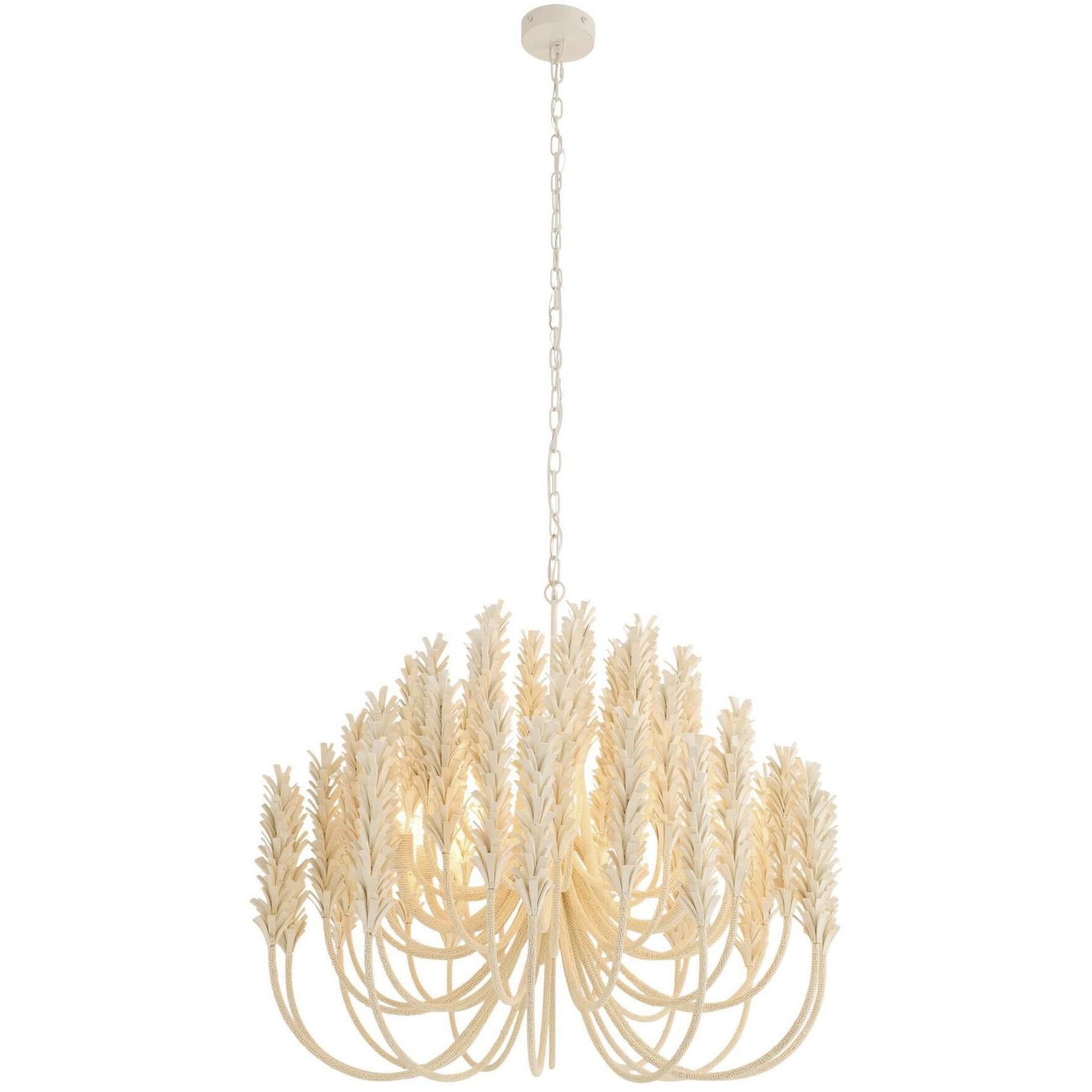 Kaia 6 Light 39 inch White Chandelier Ceiling Light