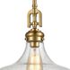Rutherford 1 Light 15 inch Satin Brass Pendant Ceiling Light