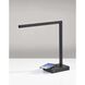 Aidan 16 inch 6.00 watt Matte Black Desk Lamp Portable Light, with AdessoCharge Wireless Charging Pad and USB Port