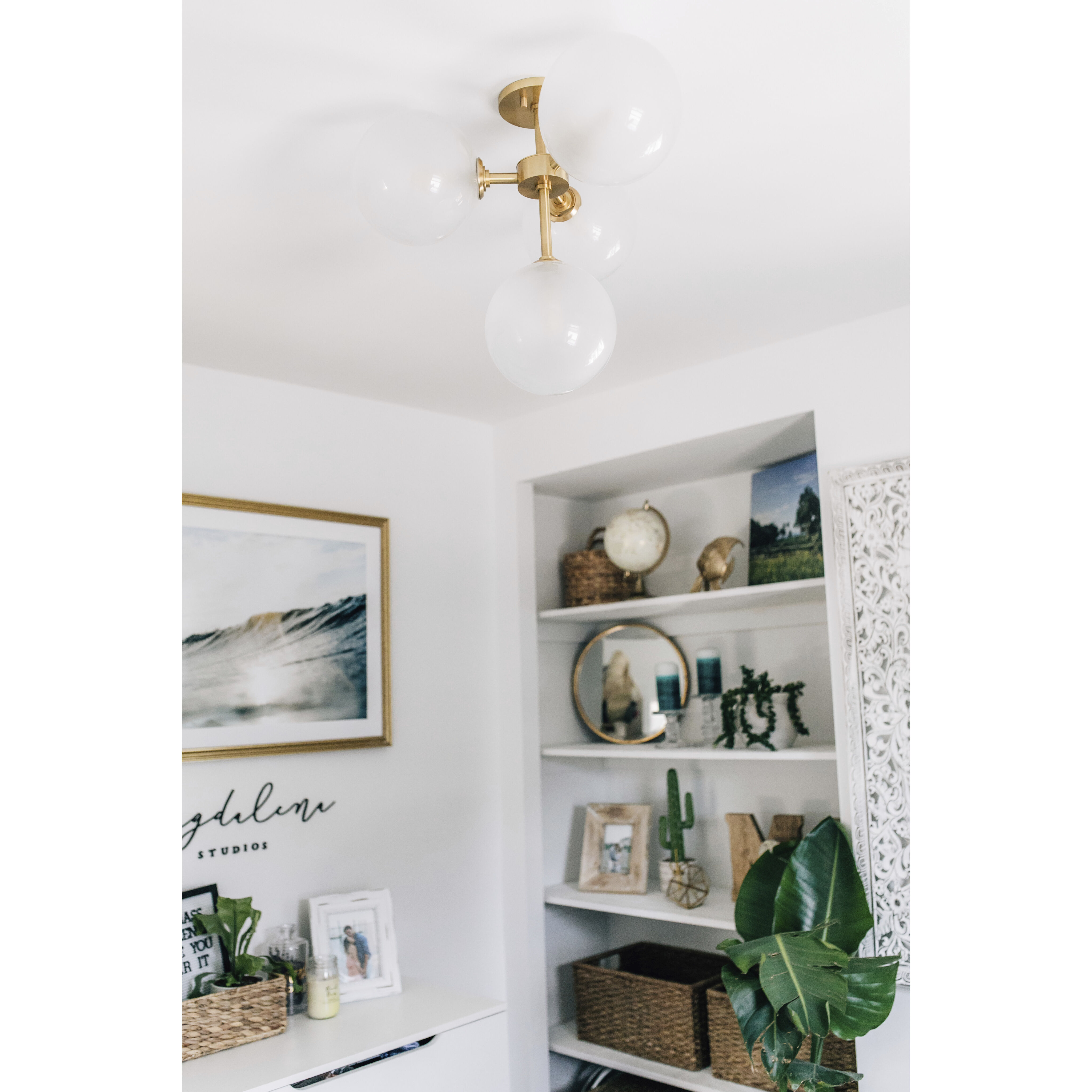 Ashleigh LED 20.25 inch Aged Brass Semi Flush Ceiling Light