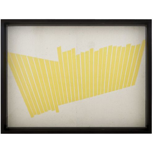 Velocity Yellow with Gloss Black Framed Wall Art