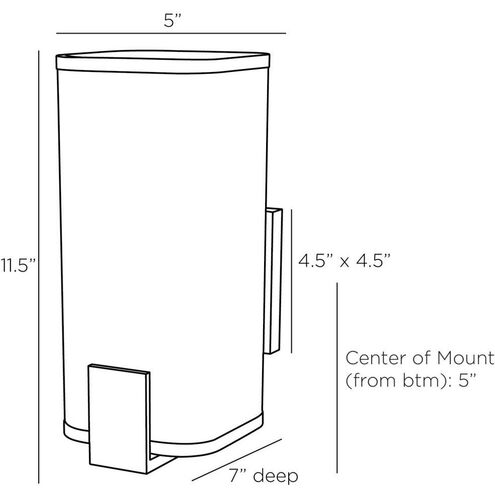 Braxton 1 Light 5 inch White Sconce Wall Light