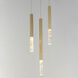 Diaphane LED 9.75 inch Gold Multi-Light Pendant Ceiling Light