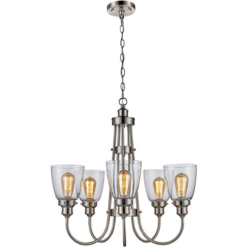 Jennifer 5 Light 25 inch Brushed Nickel Chandelier Ceiling Light