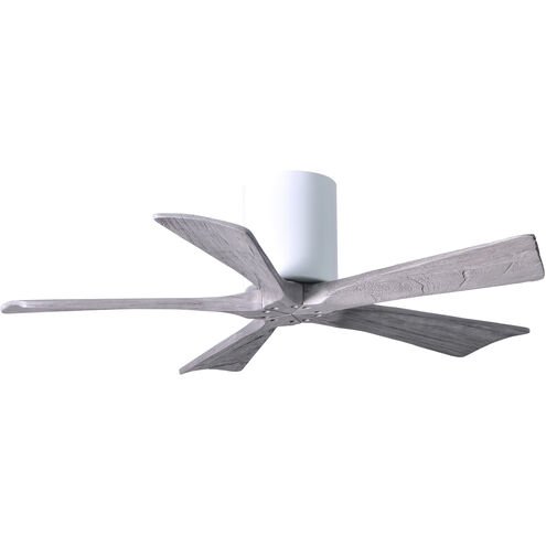 Atlas Irene-5H 42 inch Gloss White with Barnwood Tone Blades Ceiling Mount Paddle Fan in Barn Wood, Flush Mounted