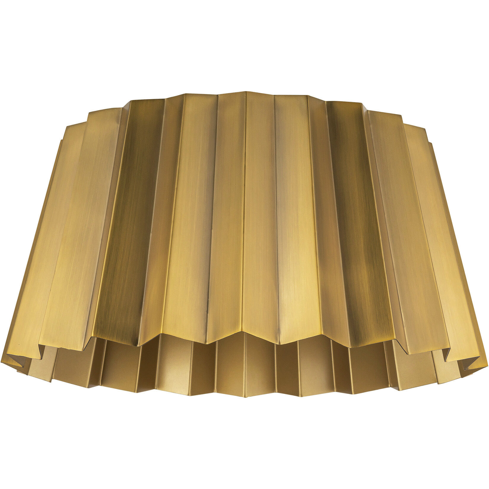 Alora Mood Plisse 2 Light 14.13 inch Aged Gold Flush Mount Ceiling Light