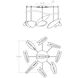Papillons LED 24 inch Satin Black Pendant Ceiling Light in Satin White