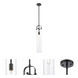 Restoration Pilaster 1 Light 5 inch Matte Black Mini Pendant Ceiling Light, Restoration