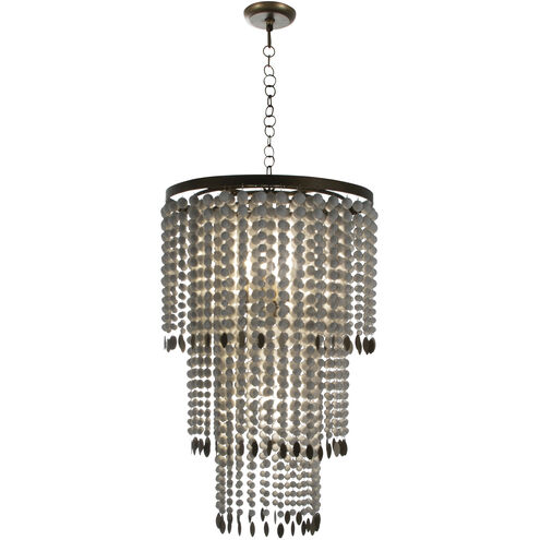 Dolores 4 Light 25.75 inch Antique Grey / Brushed Brass Chandelier Ceiling Light