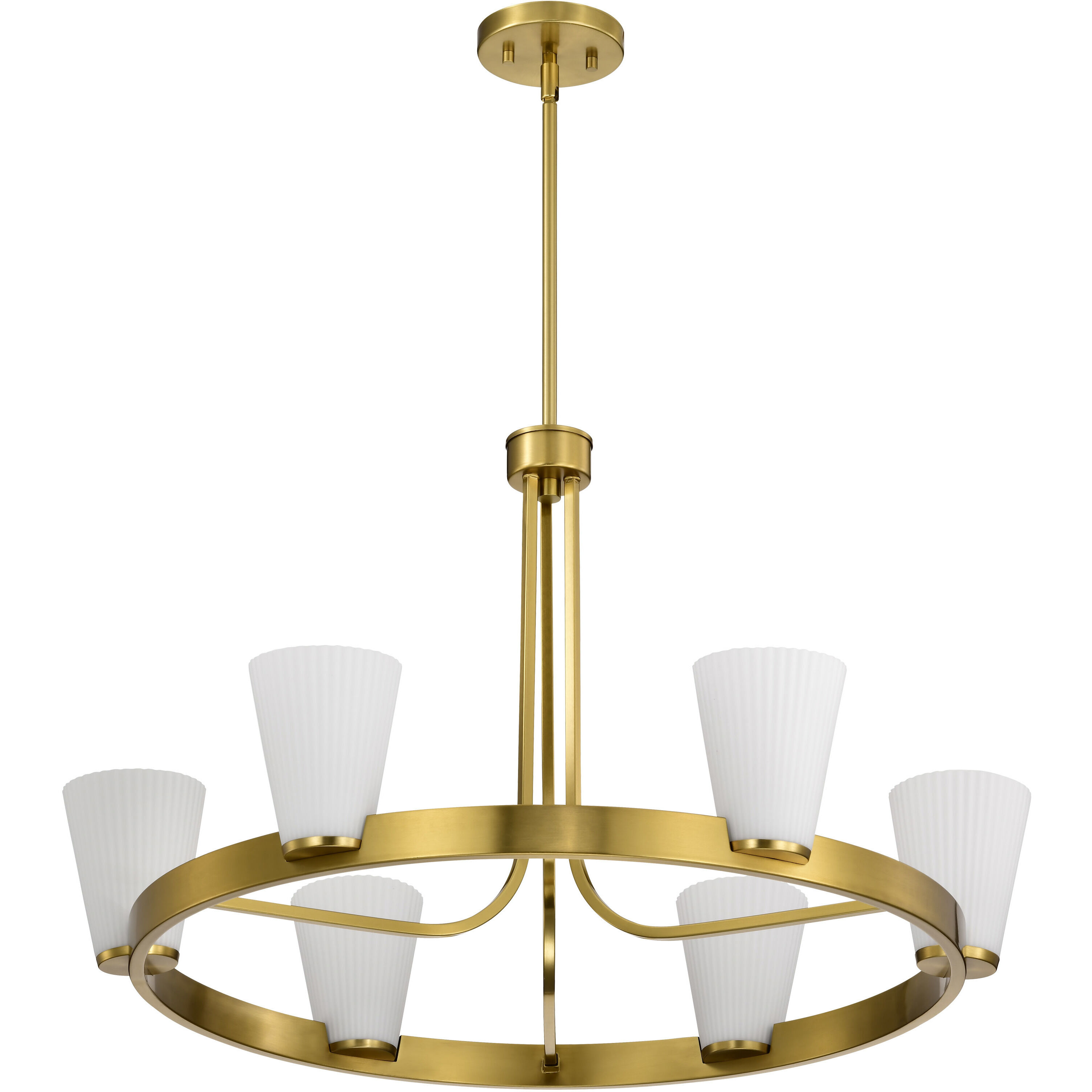 Royale 30 inch Burnished Brass Chandelier Ceiling Light