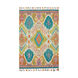 Bonifate 36 X 24 inch Teal/Pale Pink/Rose/Khaki/Saffron/Burnt Orange Rugs, Rectangle