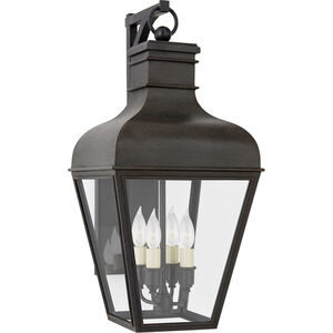 Chapman & Myers Fremont 4 Light 20.5 inch French Rust Outdoor Bracketed Wall Lantern, Small