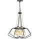 Laude 4 Light 22 inch Black/Chrome Chandelier Ceiling Light